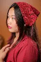 Maroon Crochet Hair Bandanna.webp