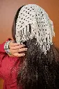Off White Crochet Hair Bandanna.webp