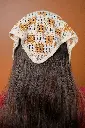 Off White Brown Crochet Hair Bandanna.webp