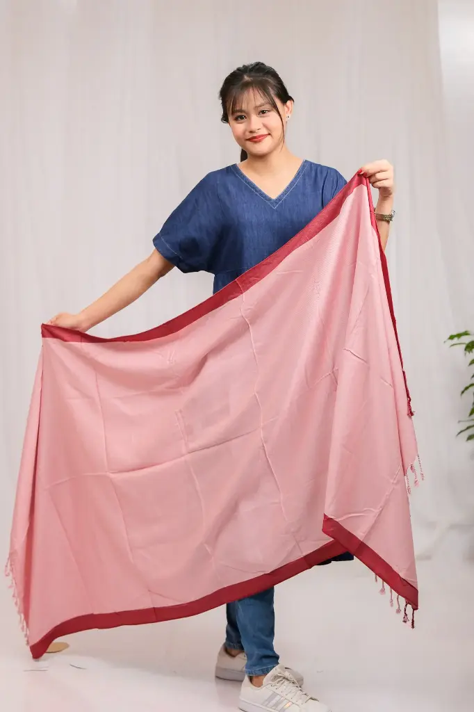 [1006] Dusty Pink Viscose Shawl