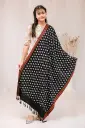 Black White Screen Print Shawl