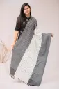 Black & Withe Block Print Shawl