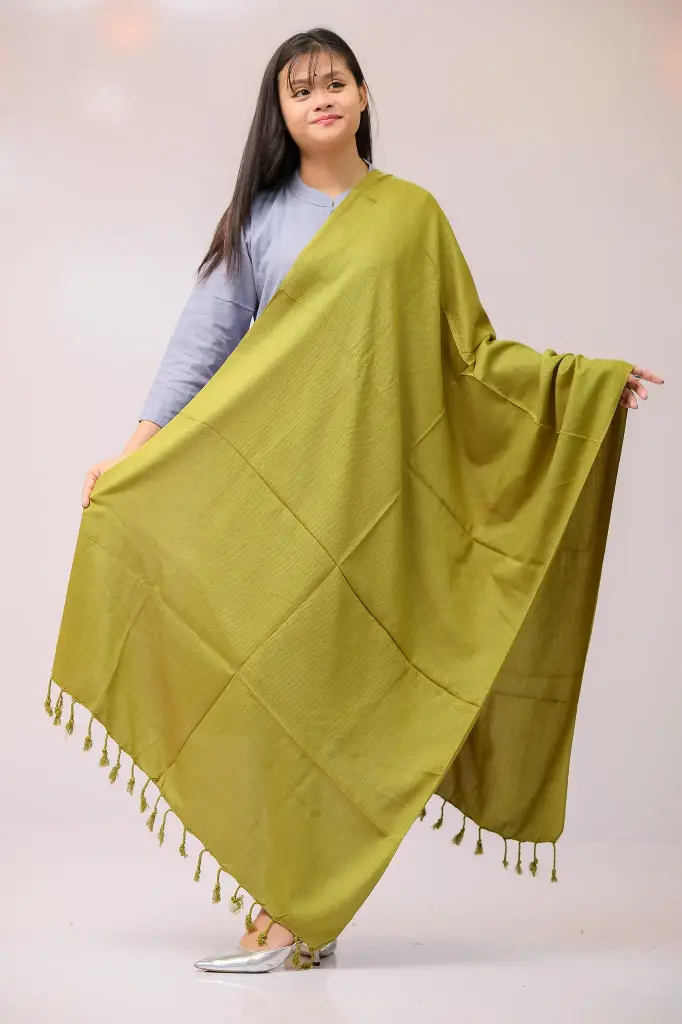 Olive Viscose Shawl 