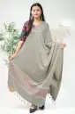 Lignt Gray Small Red Dots Design Screen Print Shawl