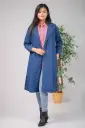 Denim Blue Long Over Coat 