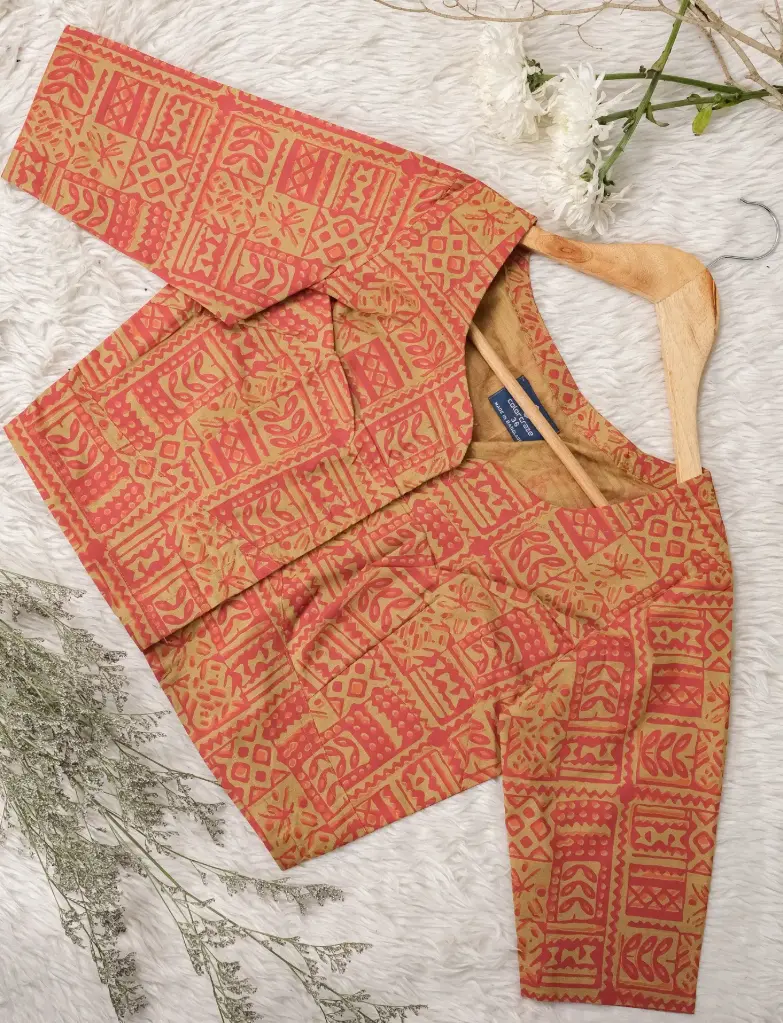 Terracotta Screen Print Blouse
