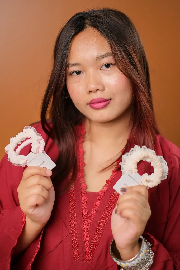 Silk Organza Lace Scrunchies Hair Band