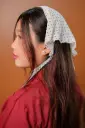 Black Heart Crochet Lace Hair Bandanna