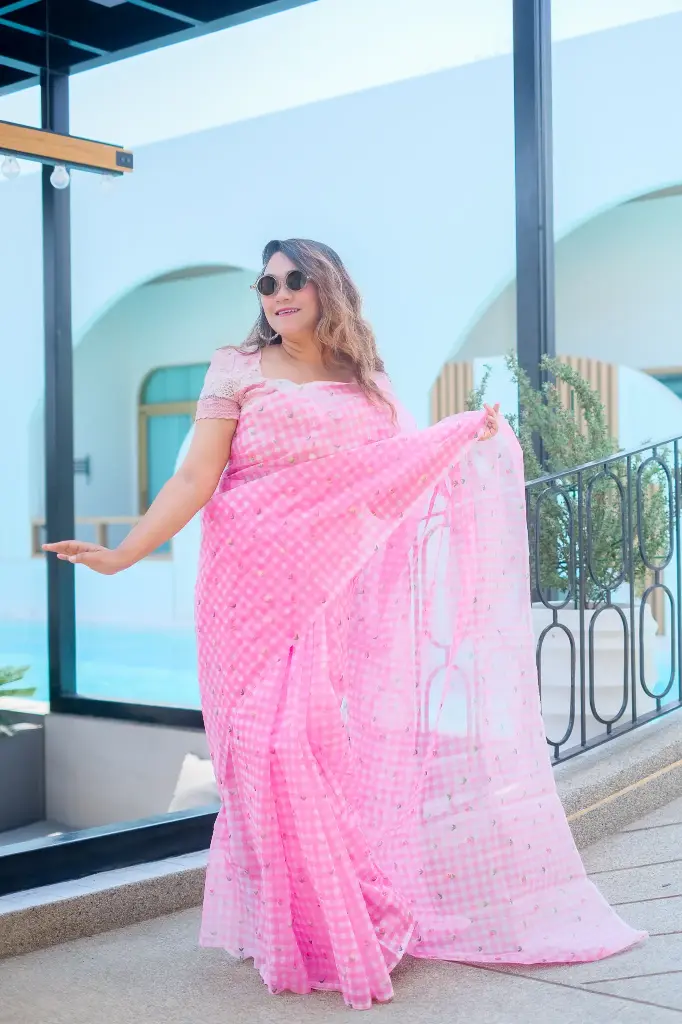 Aurora-Digital Printed Muslin Sharee