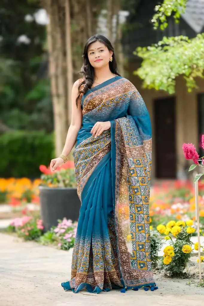 Ragini Digital Print Mix Cotton Sharee