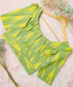 Green Yellow Ikkat Cotton Blouse