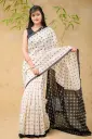 Off-White Body Black Croxx Pattern Tashar Sharee