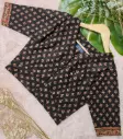 Black V-Neck Jaypuri Cotton Blouse 