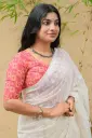 Reddish Pink Yellow Print Panpata Neck Screen Print Cotton Blouse
