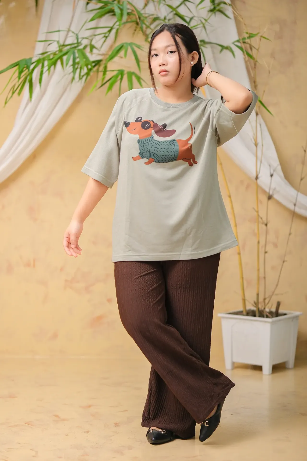 Sage Green Sausage Gog Graphic T-Shirt