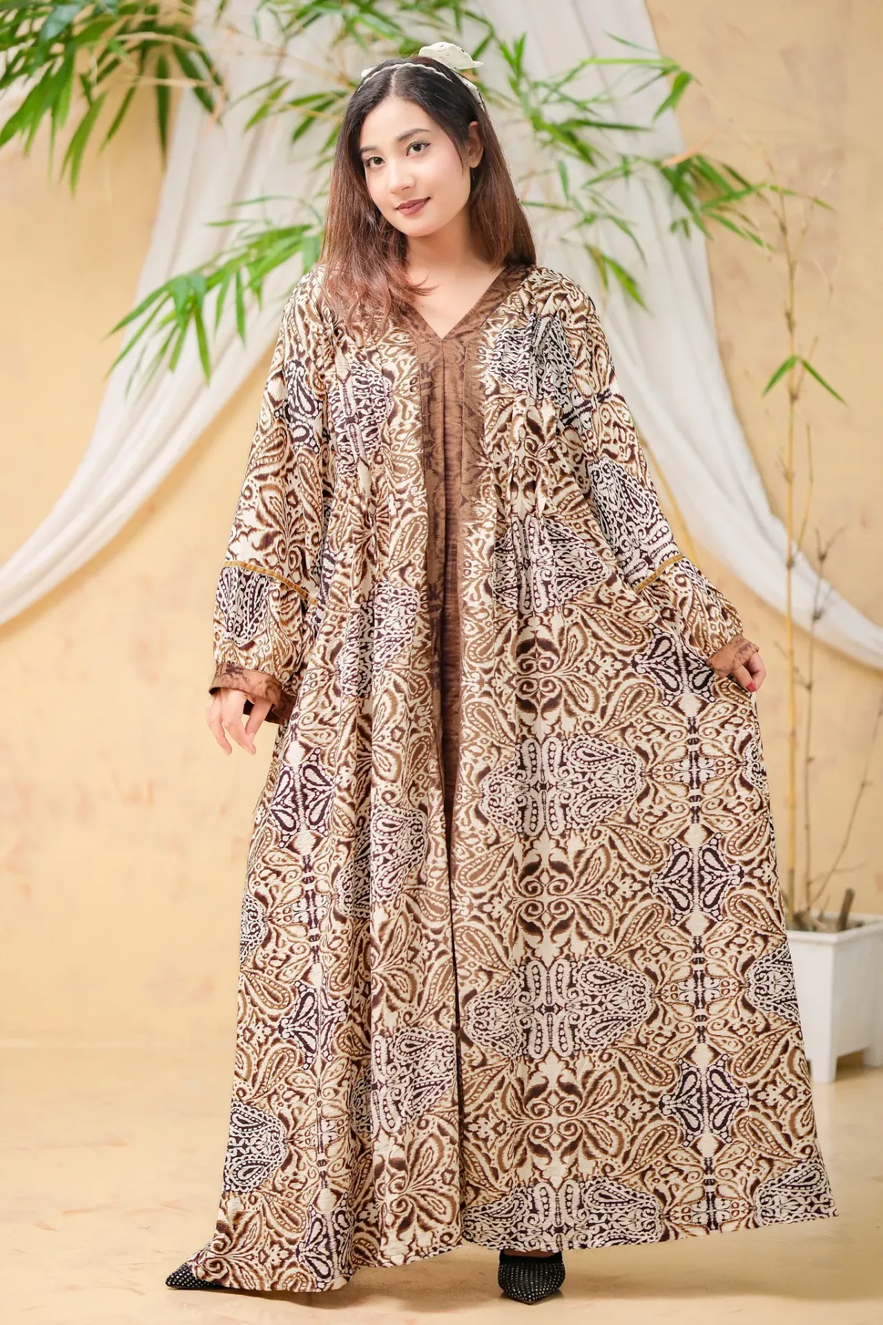 Chocolate Leopard Print Long Tunic
