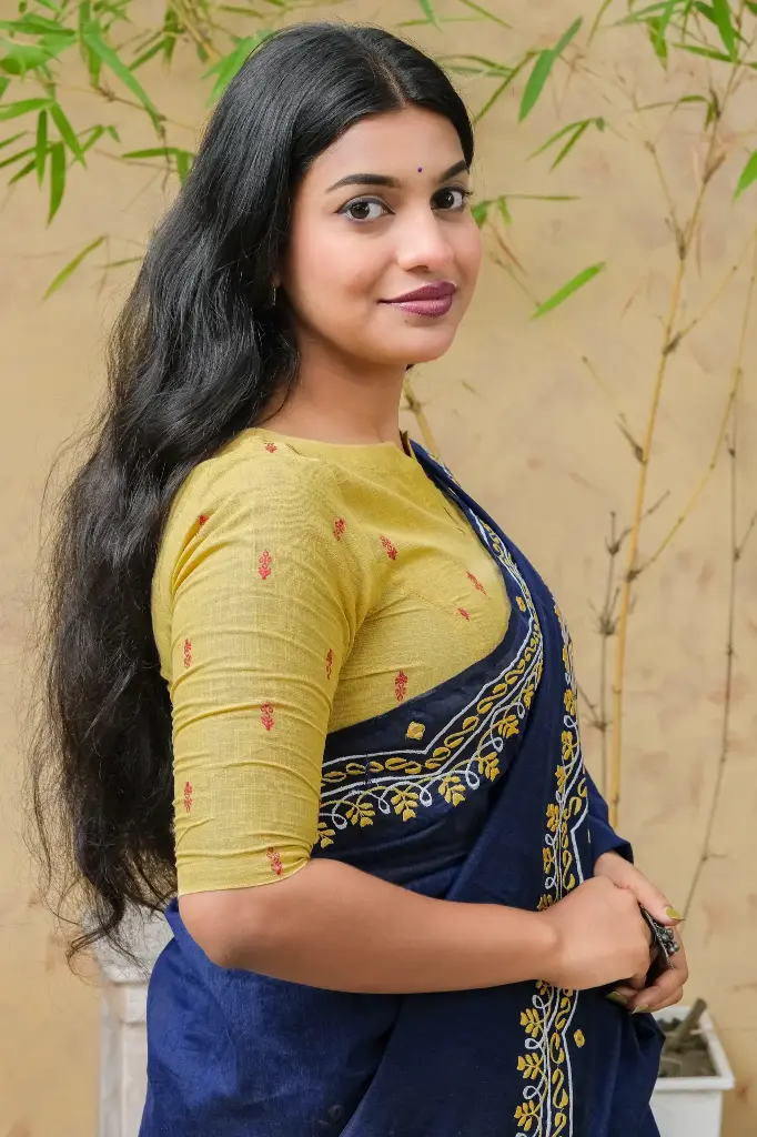 Light Mustard Yellow Hand loom South Cotton Blouse
