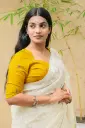 Mustard Yellow Princess Cut Neck Hand loom South Cotton Blouse 