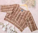 Brown White Natural Dye Blouse