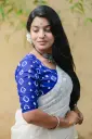 Royal Blue White Panpata Neck Natural Dye Blouse