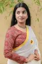 Warm Maroon Ajrakh Print Jaypuri Cotton Blouse
