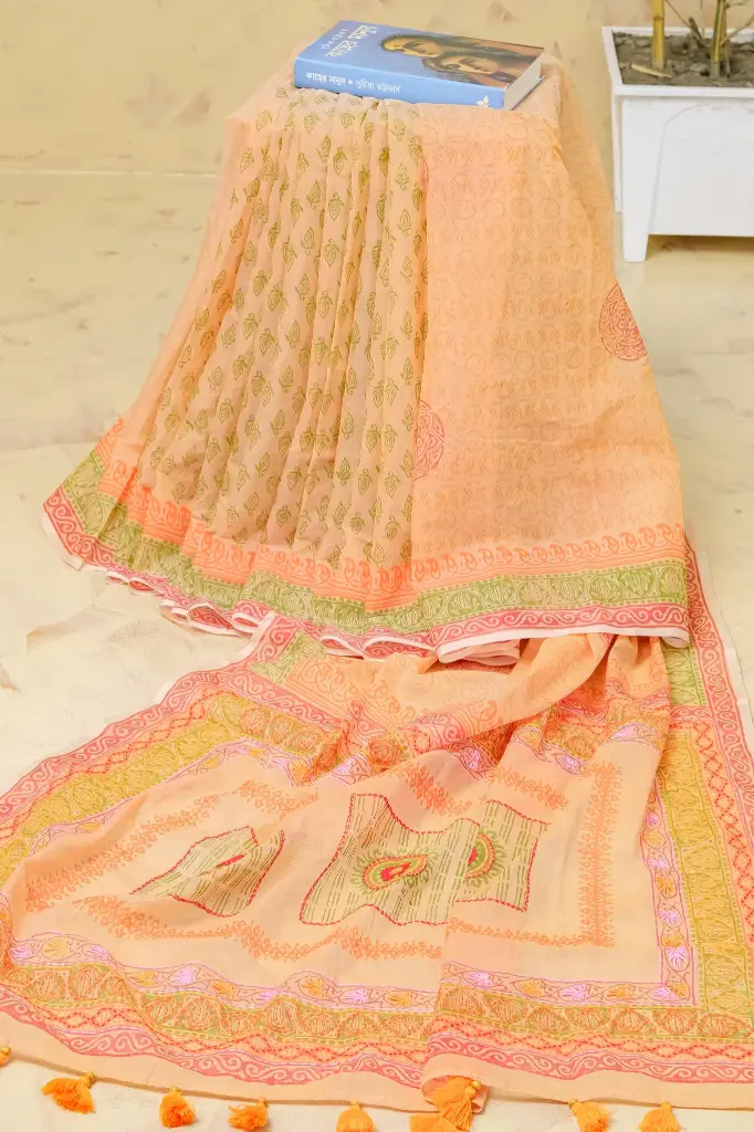 [0134] Brown Peach Body Hand Work Sharee