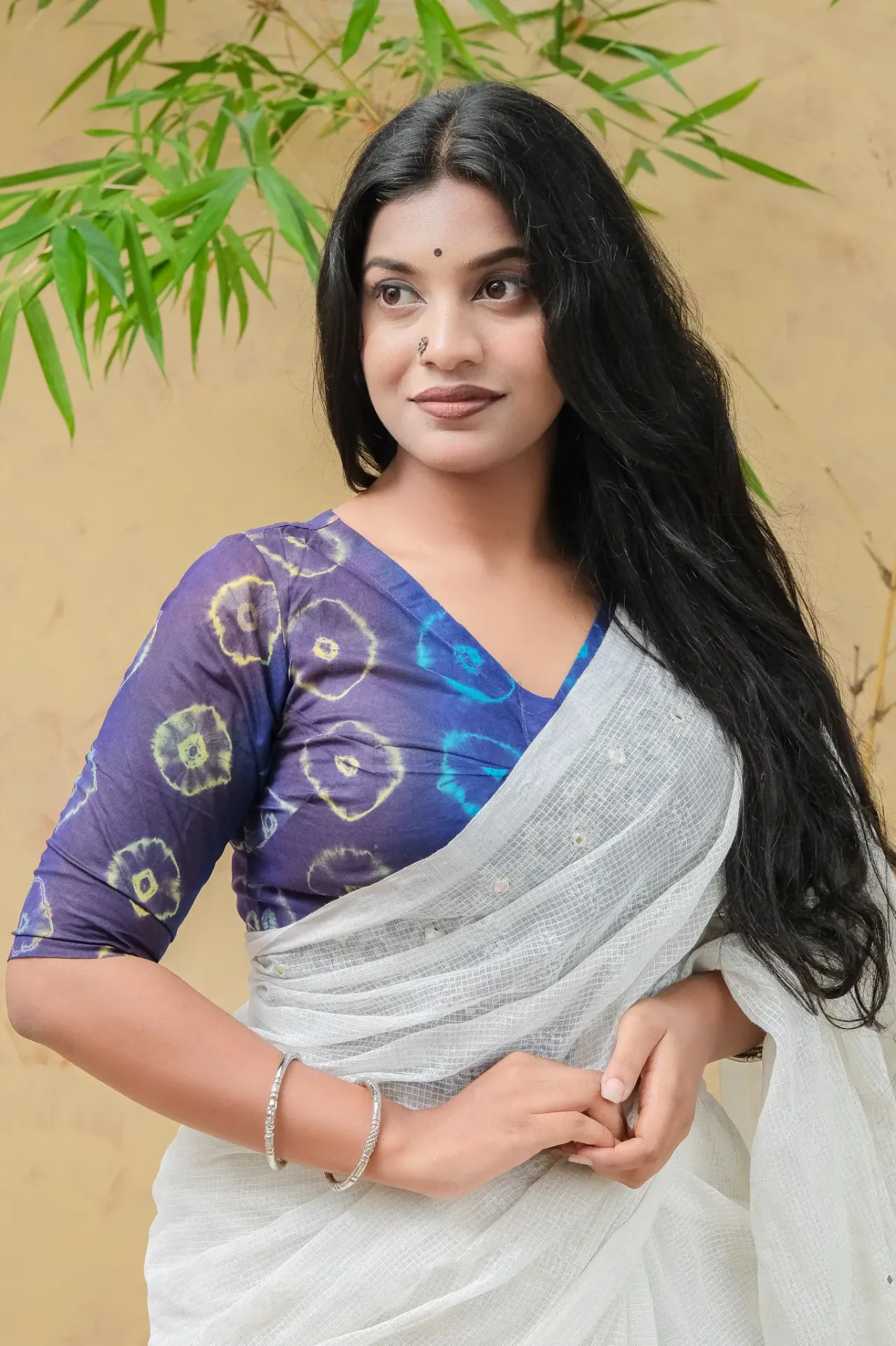 [0218] Indigo Blue Natural Dye Blouse (34)