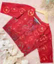 Crimson Red Natural Dye Blouse