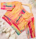 Yellow Magenta Green Natural Dye Blouse