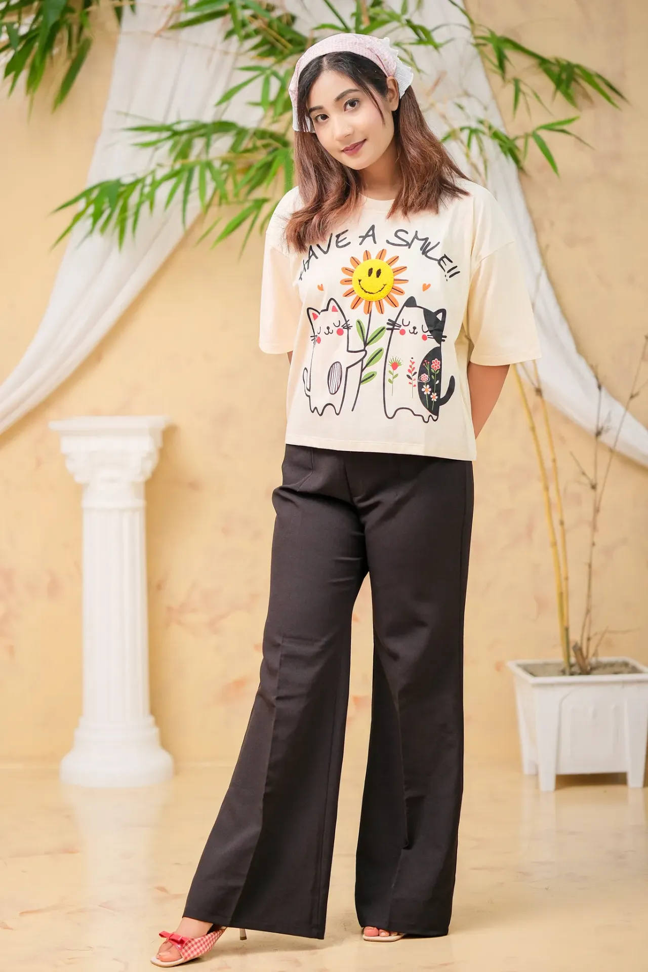 Off-White Single Growing Flower T-Shirt