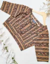 Black & Blown Floral Jaypuri Cotton Blouse