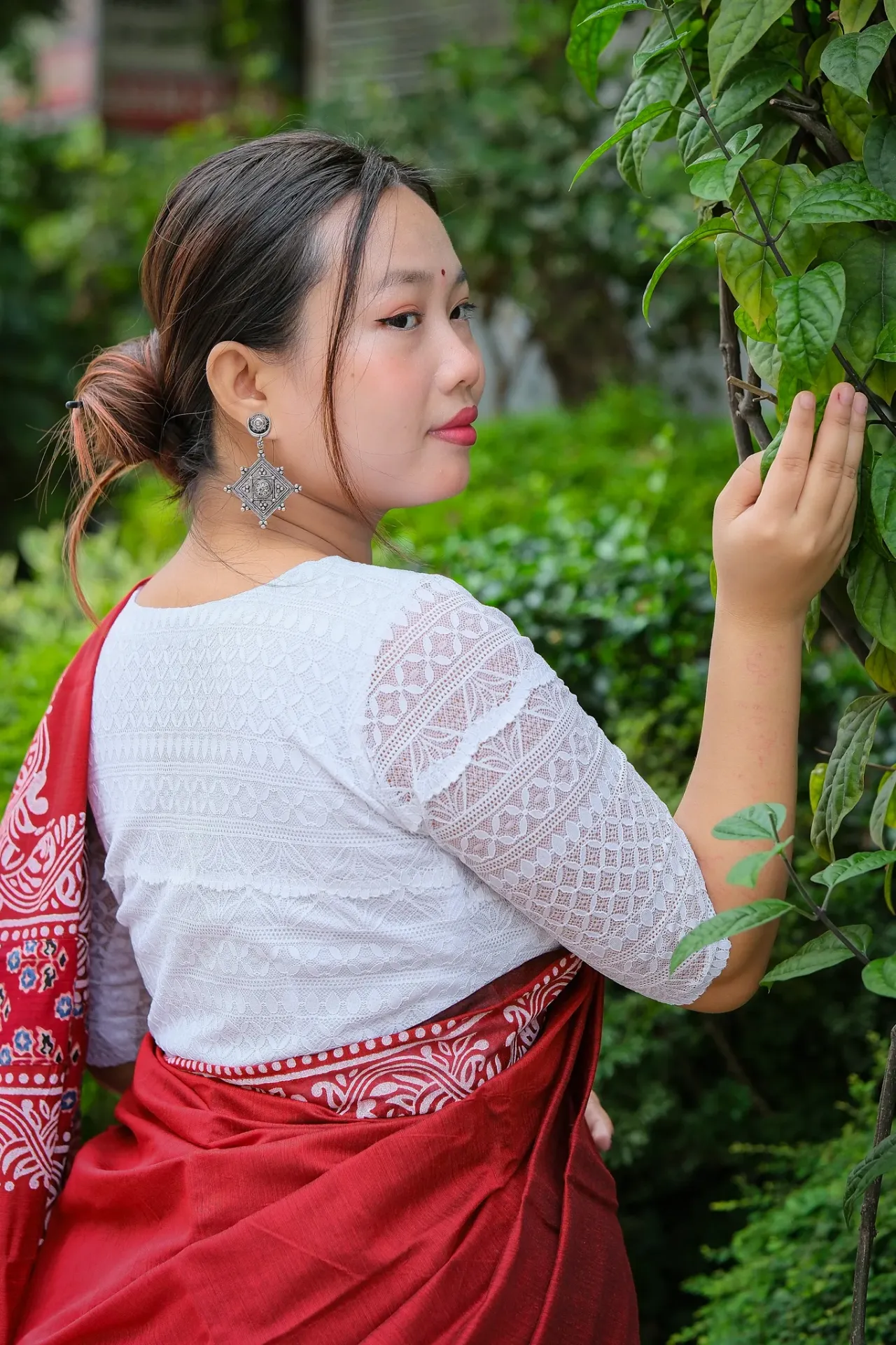 White Crochet Lace Blouse