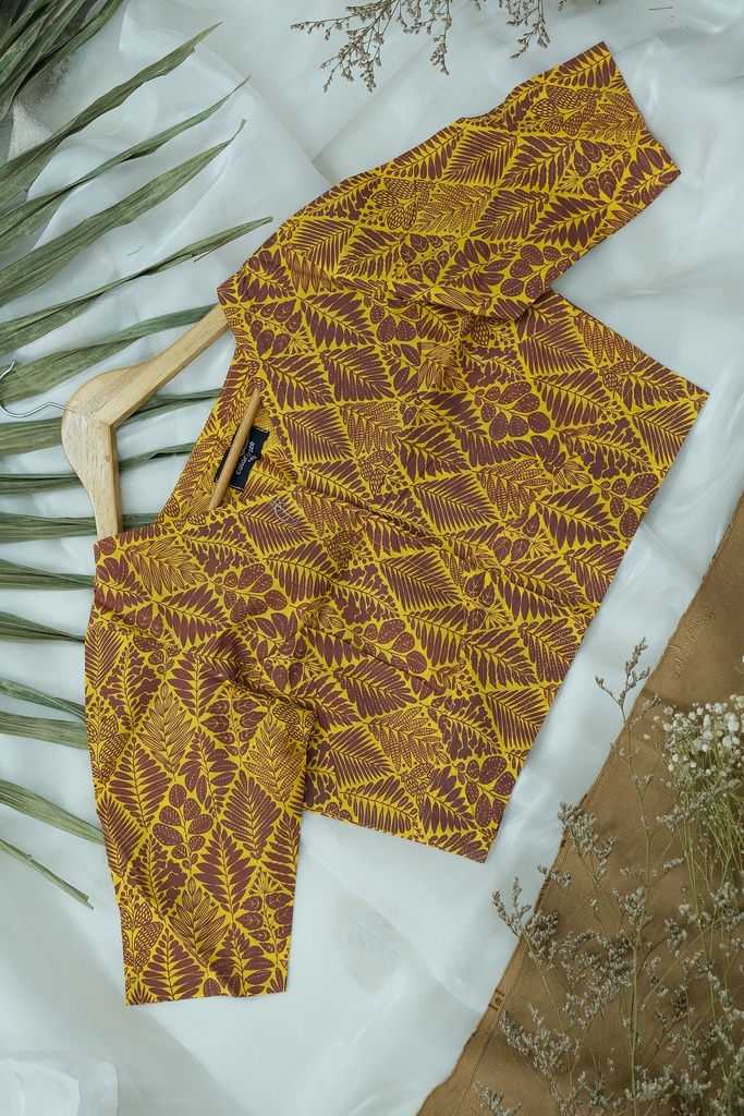 Cotton Screen Print Blouse 0010