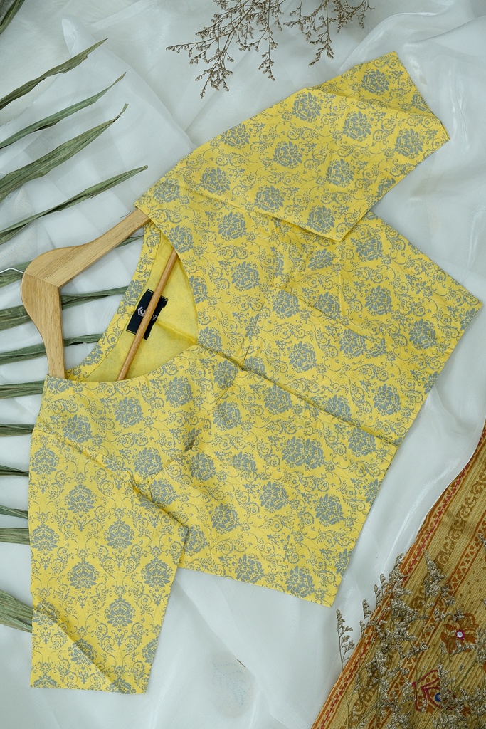 Cotton Screen Print Blouse 0016