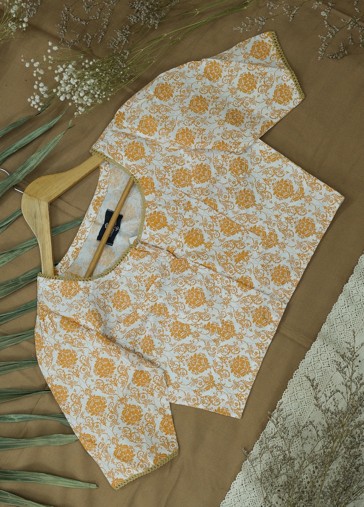 Cotton Screen Print Blouse 0017