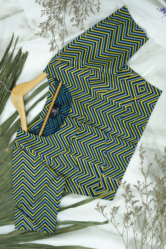 Cotton Screen Print Blouse 0023