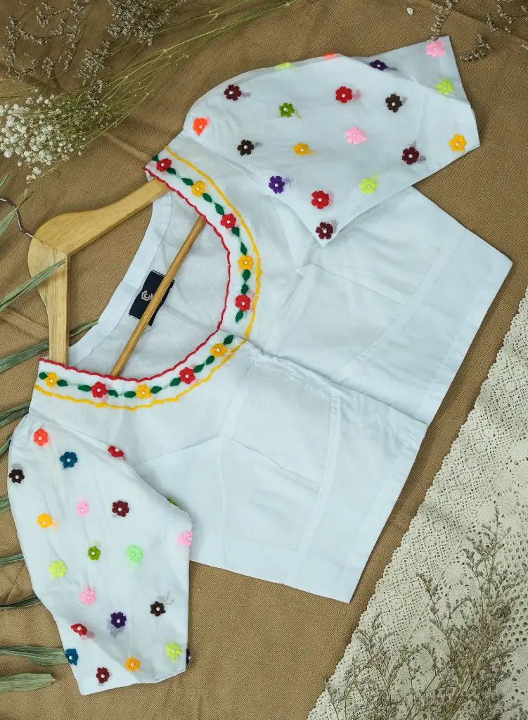 Synthetic Muslin Blouse 0002