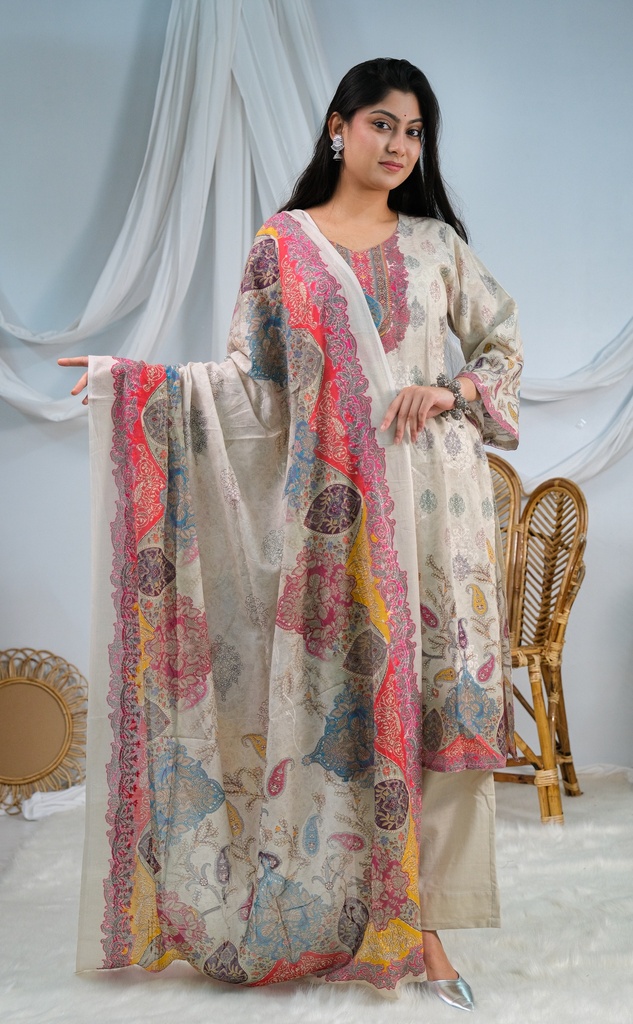 Cotton Soft Chikankari Stitched 0002