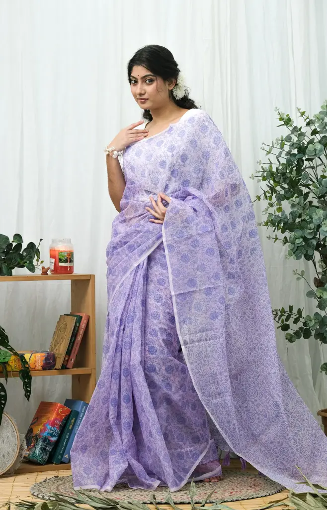 Screen Print Muslin Sharee 0004