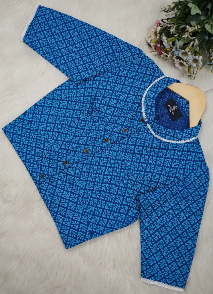 Cotton Screen Print Blouse 0035