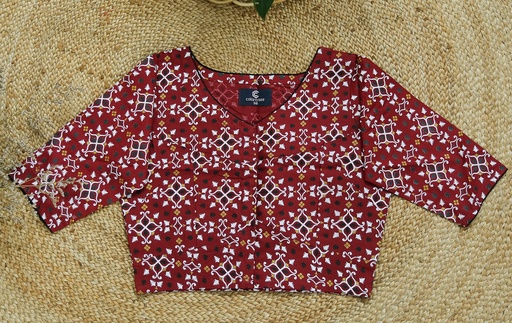 [0204] Cotton Screen Print Blouse 0004