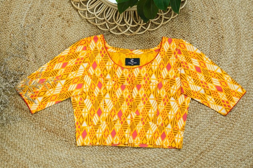 [0204] Cotton Screen Print Blouse 0012