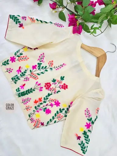 Synthetic Muslin Blouse 0001