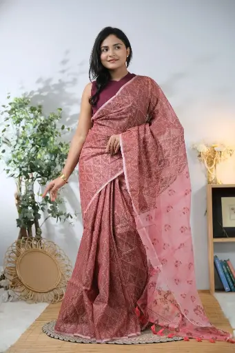 [0104] Screen Print Muslin Sharee 0007