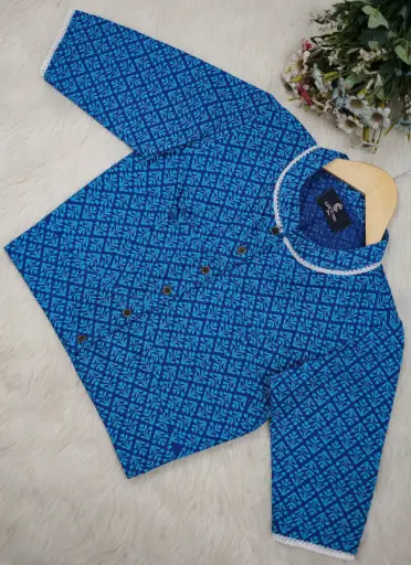 Cotton Screen Print Blouse 0035