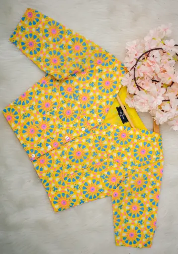 Cotton Screen Print Blouse 0038