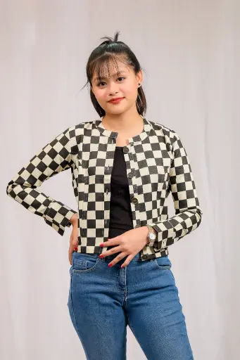 Jacket Off white and Black (chess)