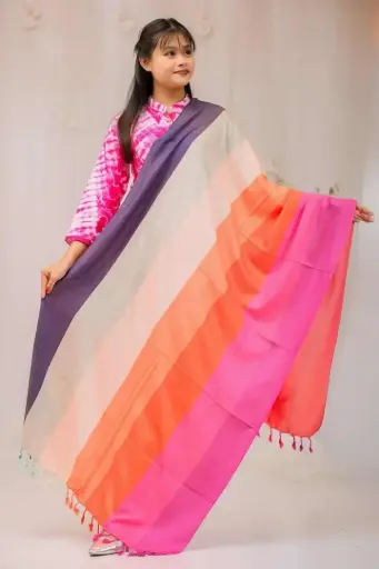 [1006] Rainbow Viscose Shawl
