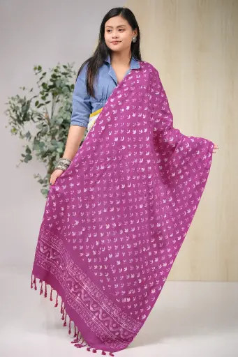 [1002] Magenta 002 Natural Dye Shawl