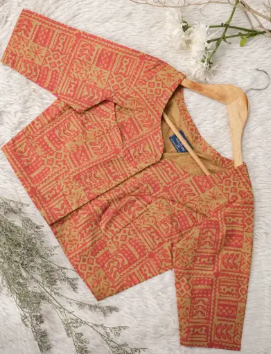 Terracotta Screen Print Blouse